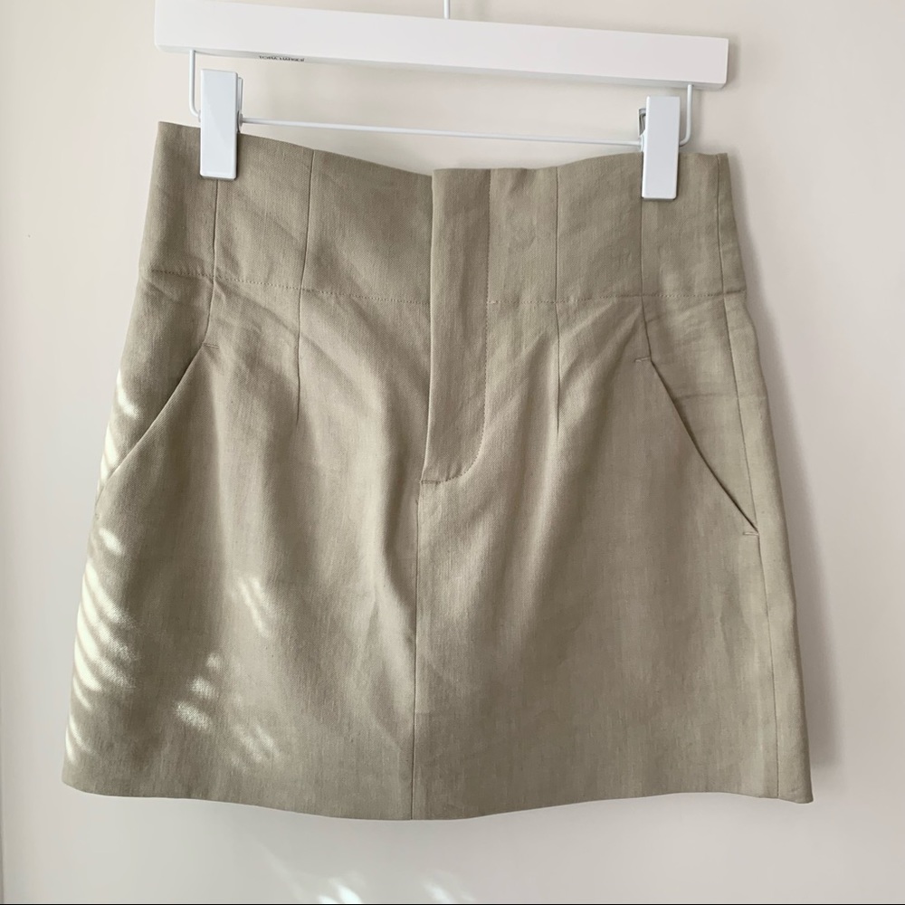 NWT Zara Linen Blend Miniskirt